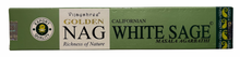 Load image into Gallery viewer, Box of Golden Nag White Sage incense on a white background