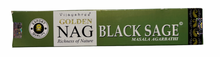 Load image into Gallery viewer, Green package of Golden Nag Black Sage Masala Agarbatti on a white background