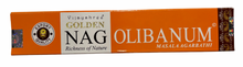 Load image into Gallery viewer, Pack of Golden Nag Olibanum incense sticks on a white background