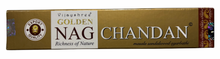 Load image into Gallery viewer, Box of Golden Nag Chandan incense sticks on a white background
