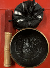 Load image into Gallery viewer, Singing Bowl - Engraved Buddha (Black)
