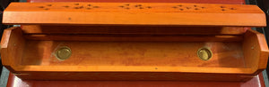 Orange Wood Box Incense Burner