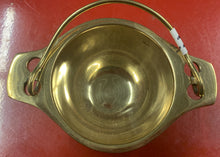 Load image into Gallery viewer, Small Brass Cauldron with Handle - Pentacle
